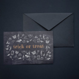 トリックまたはトリートヴィンテージのChalkboardハロウィーン ポストカード