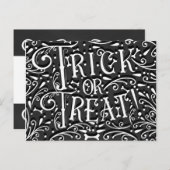 トリックまたはトリートヴィンテージチョークボーンハロウィーン ポストカード (正面/裏面)