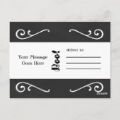 トリックまたはトリートヴィンテージチョークボーンハロウィーン ポストカード (裏面)