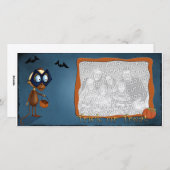 トリックまたはトリート写真テンプレート シーズンカード (正面/裏面)