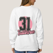 トリックまたはトリート子猫デザインヴィンテージハロウィーン スウェットシャツ (裏面)