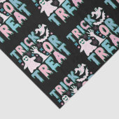 トリックまたはトリート幽霊かわいい黒ハロウィーン 薄葉紙 (詳細)