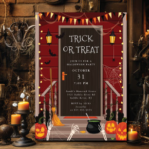 トリックまたはトリート幽霊のよく出るハロウィン 招待状