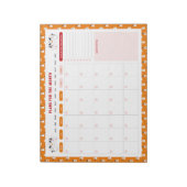 トリックまたはトリート幽霊の毎月To Doリストプランナー ノートパッド (回転)