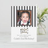 トリックまたはトリート幽霊シックハローウィンパーティ写真 招待状 (スタンド正面)