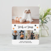 トリックまたはトリート幽霊ペットフォトハロウィーンカード シーズンカード (スタンド正面)