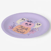 トリックまたはトリート幽霊 ペーパープレート (アングル)