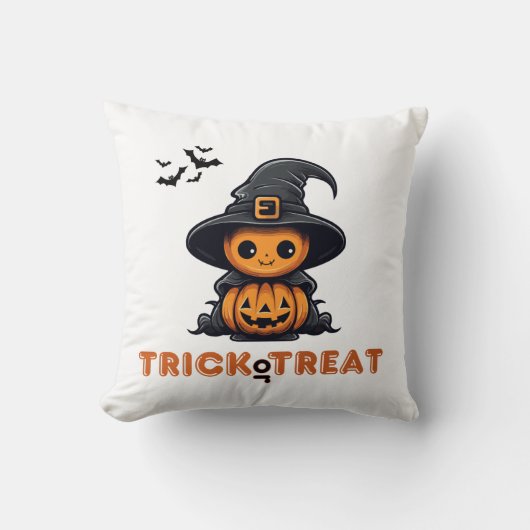 トリックまたはトリート装飾用クッション クッション (正面)