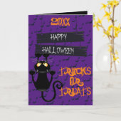 トリックまたはトリート カード (黄色い花)