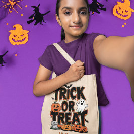 トリックまたはトリート/ハッピーハローウィンカスタム トートバッグ