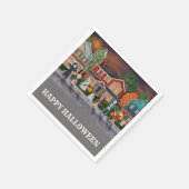 トリックまたはトリート、ハッピーハローウィン スタンダードカクテルナプキン (角)