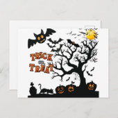 トリックまたはトリート、ハロウィーンの夜 ポストカード (正面/裏面)