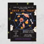 トリックまたはトリート、ハロウィーンスパイダー、インビタ不気味ット 招待状 (正面/裏面)