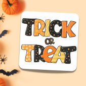 「トリックまたはトリート」フェスティバルハロウィーンスクエアステッカー スクエアシール