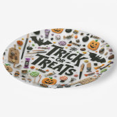 トリックまたはトリート ペーパープレート (アングル)