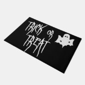 トリックまたはトリート – 不気味ホワイト幽霊ハロウィーン ドアマット (アングル)