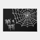 トリックまたはトリート – 不気味 Spider Web Halloween ドアマット (正面)