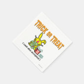 トリックまたはトリート（現金も受け入れ） スタンダードカクテルナプキン (角)