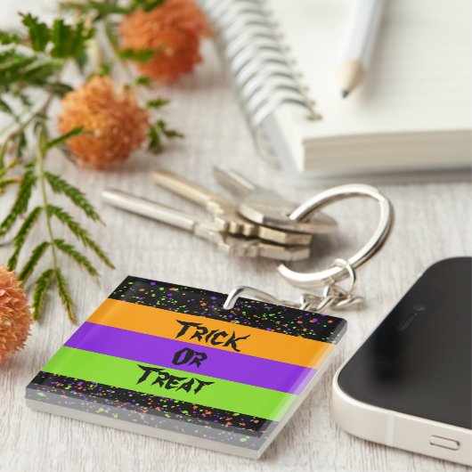 トリックまたはトリート/階層/ドット/ キーホルダー (正面右)