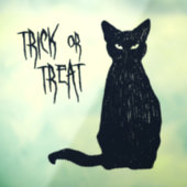 トリックまたはトリート – 黒猫シルエットハロウィーン ウィンドウサイン (シート3)
