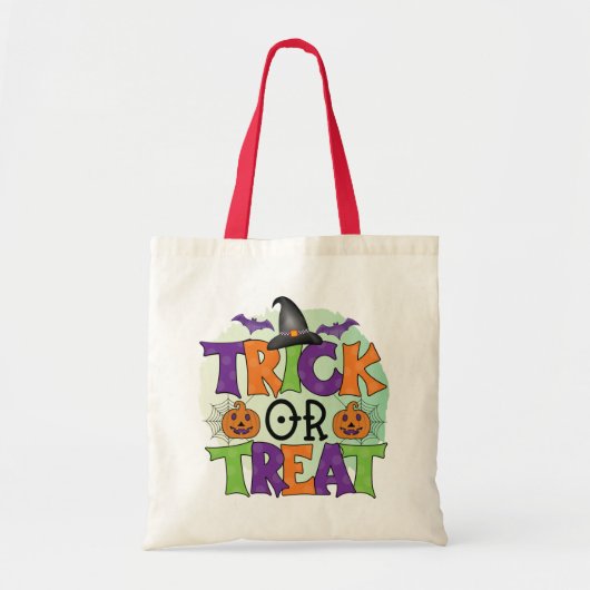 トリックまたはトリート – Kid's Halloween Candy Tote Bag トートバッグ (正面)