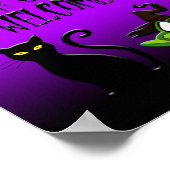 トリックまたはトレーターが歓迎ここにハロウィンポスター ポスター (角)