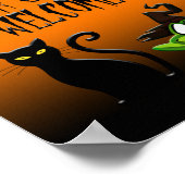 トリックまたはトレーターが歓迎ここにハロウィンポスター ポスター (角)