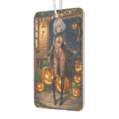 トリックまたはトレーター、勇敢なハロウィーンの衣装の女の子 カーエアーフレッシュナー (左)