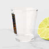 トリックまたはトレーター、勇敢なハロウィーンの衣装の女の子 ショットグラス (右)