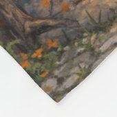 トリックまたはトレーター、勇敢なハロウィーンの衣装の女の子 フリースブランケット (角)