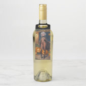 トリックまたはトレーター、勇敢なハロウィーンの衣装の女の子 ボトルネックタグ (ボトル)