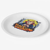 トリックまたはハロウィンクラシック ペーパープレート (アングル)