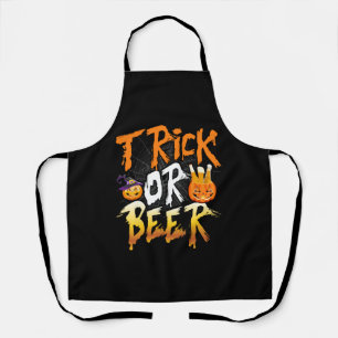 トリックまたはビールTシャツ エプロン