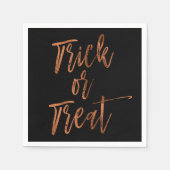 トリックまたはモダントリートハロウィーンナプキン スタンダードカクテルナプキン (正面)