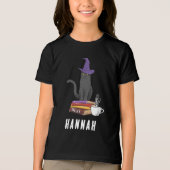 トリックまたはモダントリートブラックキャットカスタムハロウィン トライブレンドＴシャツ (正面)