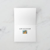 トリックまたは処理こうもりウィングゼブラ、かわいいハロウィーン カード (内部)