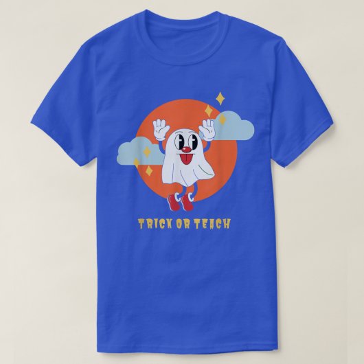 トリックまたは教えおもしろい先生ハロウィン Tシャツ (デザイン正面)