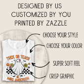 トリックまたは教えレトロ幽霊先生ハロウィーン Tシャツ