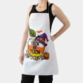 トリックまたは教え可愛いハロウィーンの先生衣装の男性 エプロン (インサイチュ)