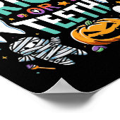 トリックまたは歯の歯科医おもしろい者ハロウィーン歯科ハイギ ポスター (角)