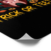 トリックまたは歯の歯科医ハロウィーンのコスチュームデンタル ポスター (角)