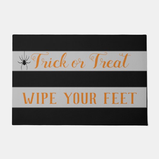トリックまたは治療あなたの足をハロウィーン ドアマット (正面)