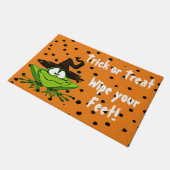 トリックまたは治療あなたの足をハロウィーン ドアマット (アングル)