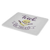 トリックまたは治療スカルクロスボーンハロウィーンリボンT カッティングボード (角)