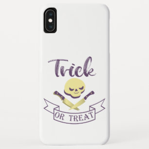 トリックまたは治療スカルクロスボーンハロウィーンリボンT iPhone XS MAXケース