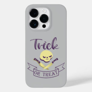 トリックまたは治療スカルクロスボーンハロウィーンリボンT Case-Mate iPhone 14 PROケース