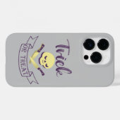 トリックまたは治療スカルクロスボーンハロウィーンリボンT Case-Mate iPhoneケース (裏面 (横))