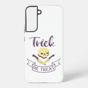 トリックまたは治療スカルクロスボーンハロウィーンリボンT SAMSUNG GALAXY S22+ケース