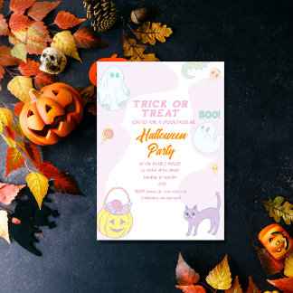 トリックまたは治療ハローウィンパーティ時間 招待状