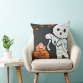 トリックまたは治療ミイラのハロウィンキャンディおもしろい子供がshir クッション (椅子)